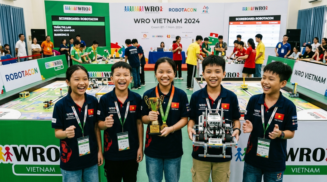 Đội tuyển STEM Robotics Wings Up vô địch Robotacon WRO